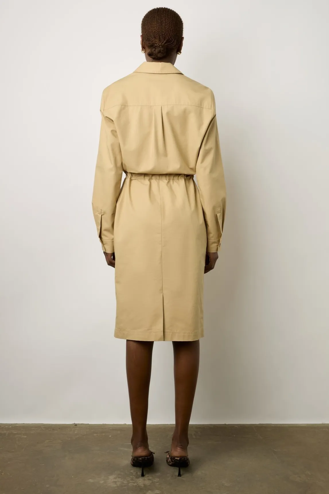 Robe Chemise En Coton Sable - Eleni