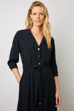Robe Chemise Fluide Marine - Ezra
