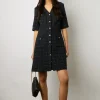 Robe Courte En Tweed Marine - Elenita