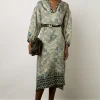 Robe Droite En 100% Soie Indigo - Elnora