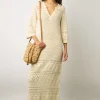 Robe Longue En Crochet Ecru - Emanuela