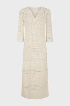 Robe Longue En Crochet Ecru - Emanuela