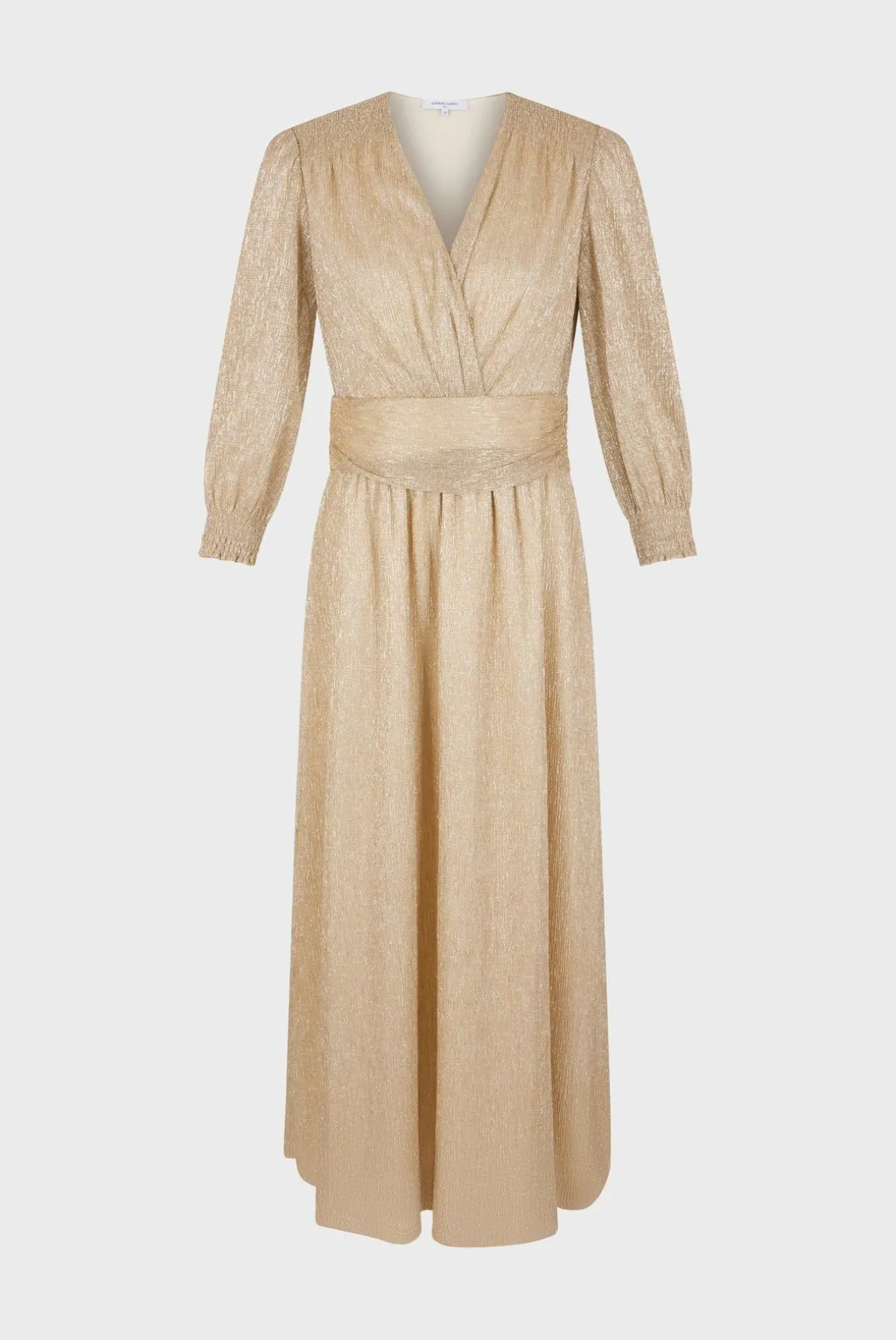Robe Longue En Lurex Or - Elline