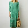 Robe Longue Et Droite Emeraude - Emi