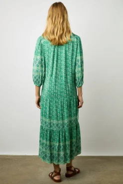 Robe Longue Et Droite Emeraude - Emi