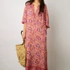 Robe Longue Fluide Imprimee Nude - Evan