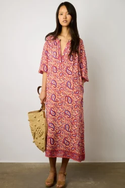 Robe Longue Fluide Imprimee Nude - Evan