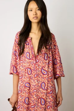 Robe Longue Fluide Imprimee Nude - Evan