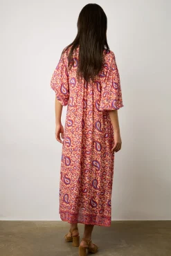 Robe Longue Fluide Imprimee Nude - Evan