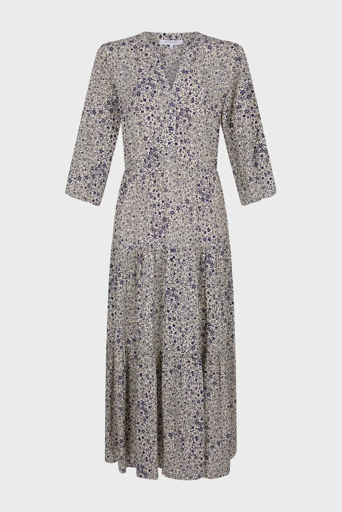 Robe Longue Imprime Floral Ecru - Erinna