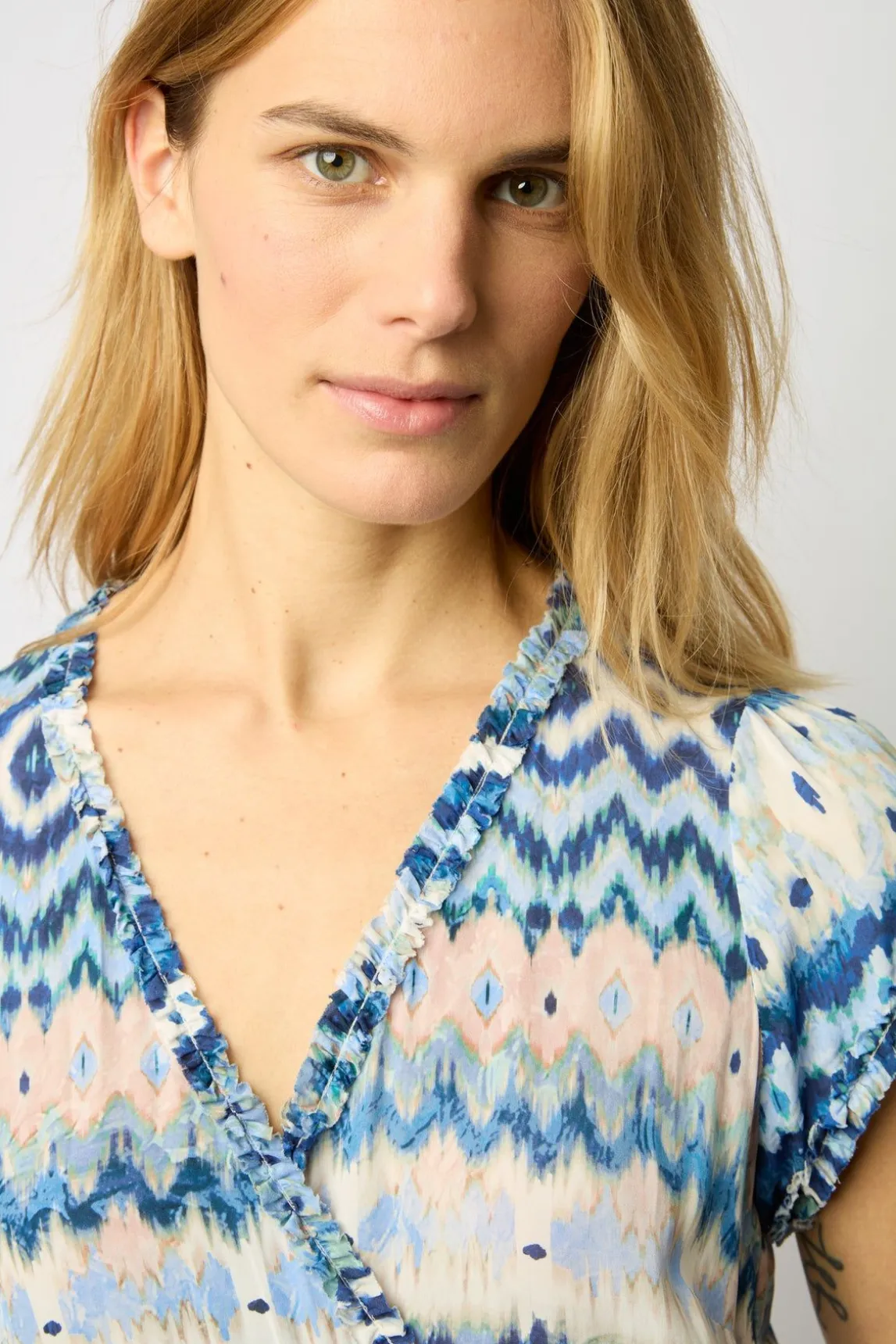 Robe Longue Portefeuille Indigo - Emilya