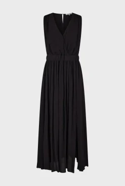Robe Longue Sans Manche Noir - Elvina