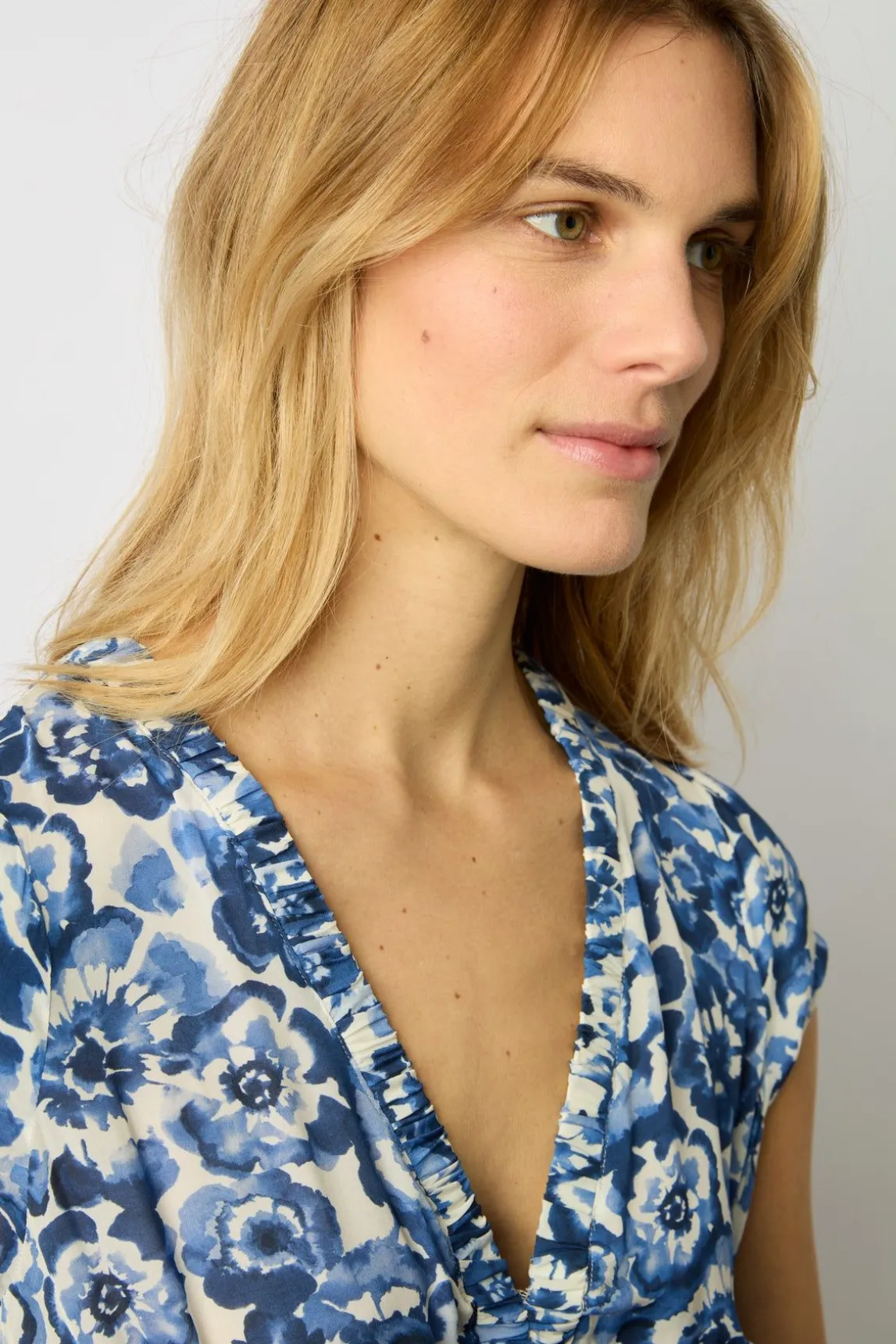Robe Longue Tie And Dye Indigo - Euranie