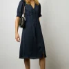 Robe Midi Cintree Marine - Elonie