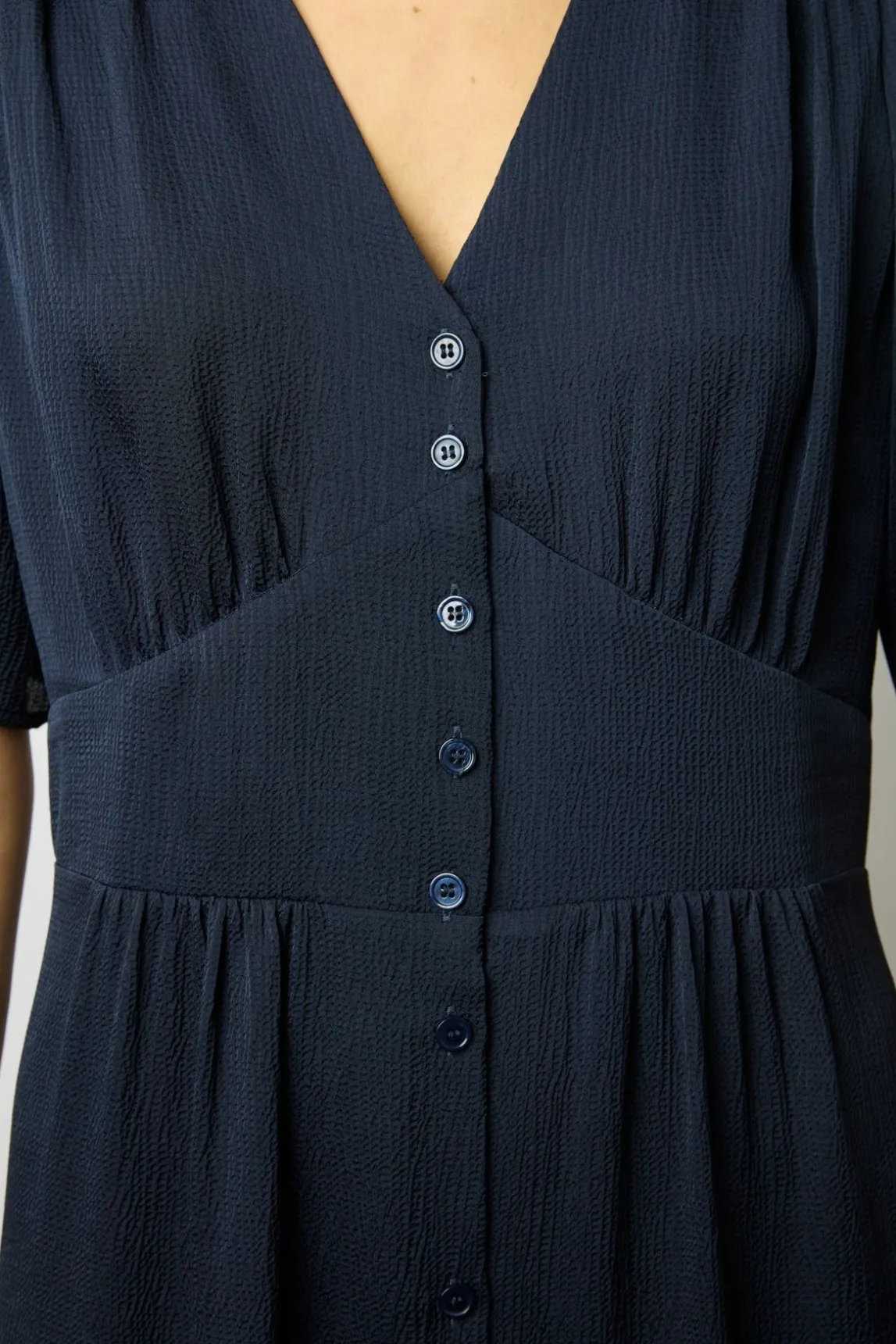 Robe Midi Cintree Marine - Elonie