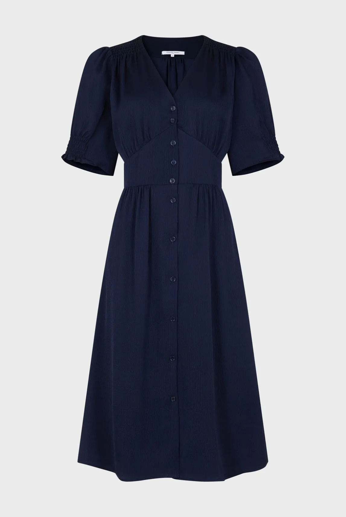 Robe Midi Cintree Marine - Elonie
