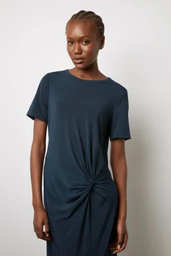 Robe Midi En Jersey Marine - Emmeline