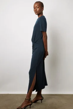 Robe Midi En Jersey Marine - Emmeline