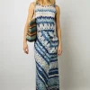 Robe Midi Imprime Mexicain Ecru - Elissa