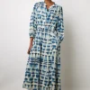 Robe Midi Tie And Dye Encre - Ellya