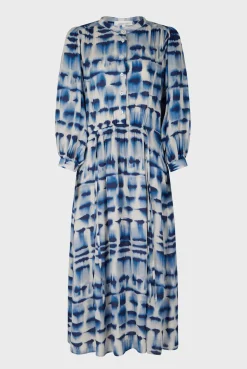 Robe Midi Tie And Dye Encre - Ellya