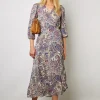 Robe Portefeuille Imprimee Naturel - Edna