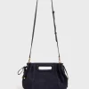 Sac A Main Cuir Velours Bleu - Mini Dany