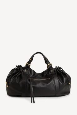 Sac A Main En Cuir De Veau Noir - 72H
