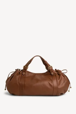 Sac A Main En Cuir De Veau Camel - 24H