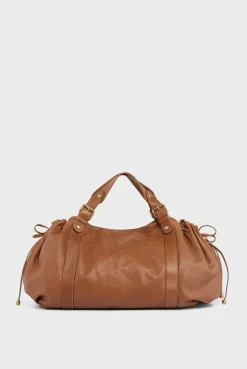 Sac A Main En Cuir De Veau Cognac - 36H