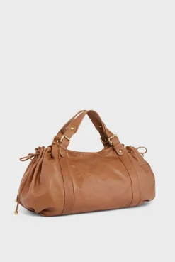 Sac A Main En Cuir De Veau Cognac - 36H