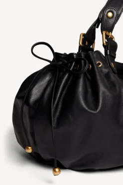 Sac A Main En Cuir De Veau Noir - 36H