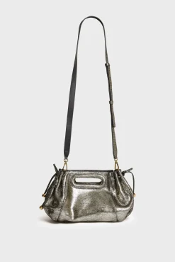 Sac A Main En Cuir Lamine Effet Glitter - Mini Dany