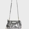 Sac A Main En Cuir Lamine Effet Glitter - Mini Dany