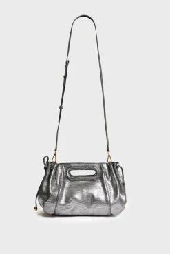 Sac A Main En Cuir Lamine Effet Glitter - Mini Dany