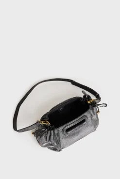 Sac A Main En Cuir Lamine Effet Glitter - Mini Dany