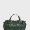 Sac A Main En Cuir Matelasse Vert - Le 24H