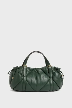 Sac A Main En Cuir Matelasse Vert - Le 24H