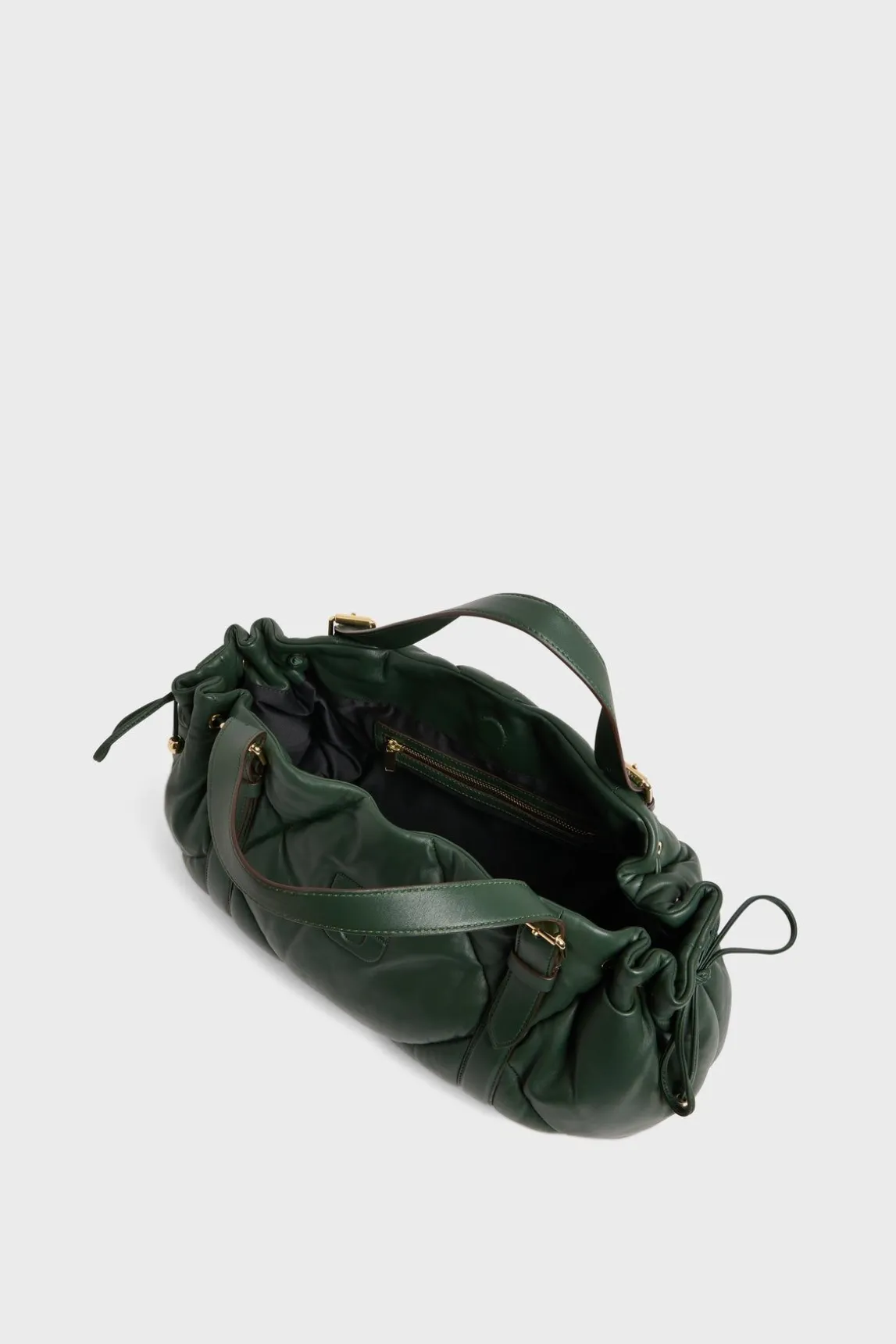 Sac A Main En Cuir Matelasse Vert - Le 24H