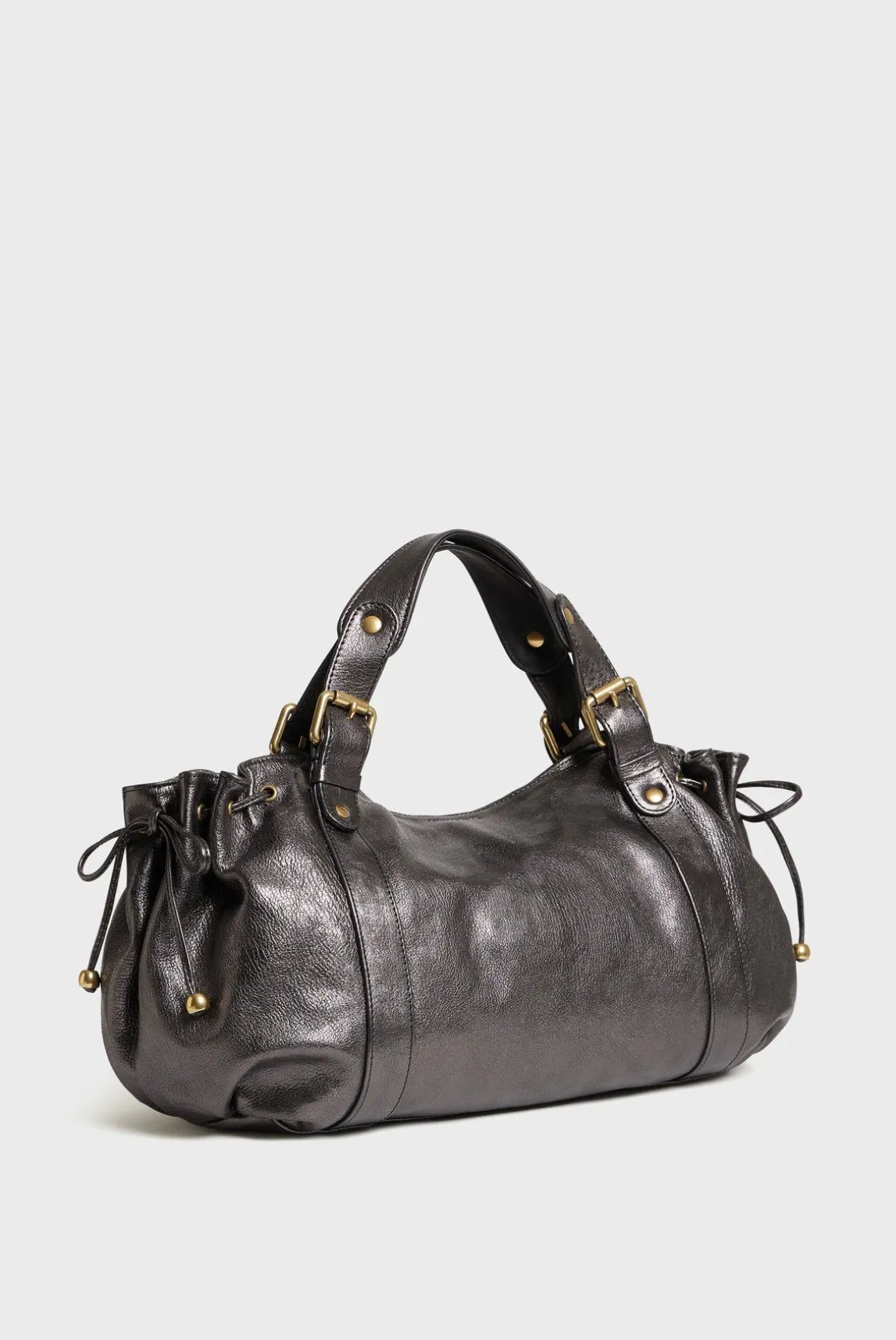 Sac A Main En Cuir Metallique - 24H