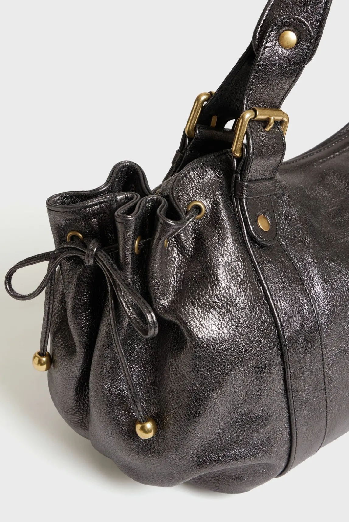 Sac A Main En Cuir Metallique - 24H