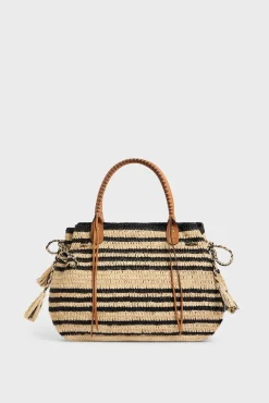 Sac A Main En Raphia Raye- 24Gd Raphia