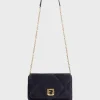 Sac Bandouliere Cuir Matelasse Bleu - Fanny