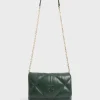 Sac Bandouliere Cuir Matelasse Vert - Fanny