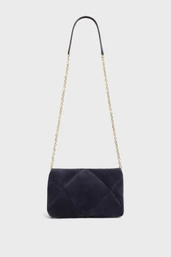 Sac Bandouliere Cuir Matelasse Bleu - Fanny