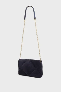Sac Bandouliere Cuir Matelasse Bleu - Fanny