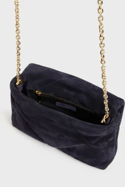 Sac Bandouliere Cuir Matelasse Bleu - Fanny