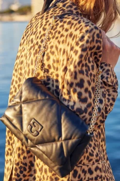 Sac Bandouliere Cuir Matelasse Noir - Fanny