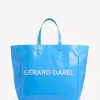 Sac Cabas En Toile Enduite Bleu - Lola