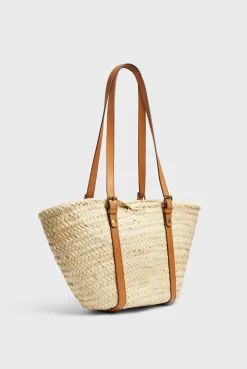 Sac En Palme Et Cuir Naturel - Colette
